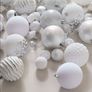 White Christmas Baubles x 50 Image 4