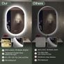 LED Oval Bathroom Mirror  Bluetooth an Anti Fog Image 9