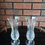 Vintage Pair of Pressed Italian Glass Footed Posy/Bud Vases Image 2