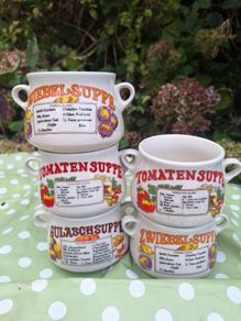Vintage Collectable German  Soup Bowls