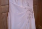 Elegant, simple halter neck wedding dress