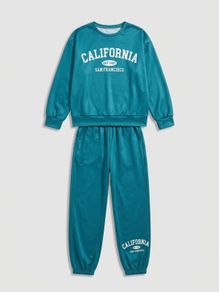 Girls' "California" Tracksuit Set (Sweatshirt & Joggers)