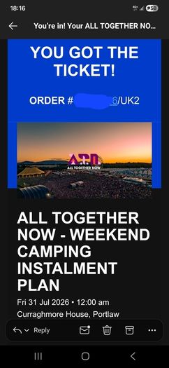 2 x All Together Now Tickets