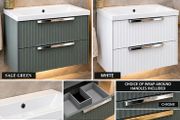 Avara 600 wall hung units choice of handles Included