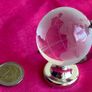 Glass globe paper weight x2 one gold & silver Image 6