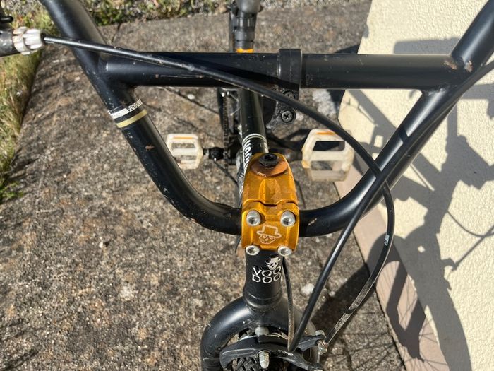 Kids black BMX bike