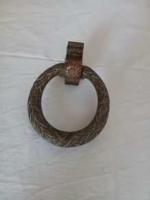 Antique brass door knocker.