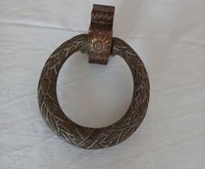 Antique brass door knocker.