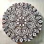 Handcrafted Wooden Printing Block Stamp - 12.5cm Decorative Textile & Craft Design Tool Image 2