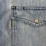 Vintage Carhartt Pearl Snap Button Heavyweight Denim Shirt Mens Large Image 4