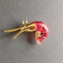 Vintage shrimp brooch