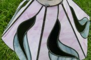 Vintage Tiffany style Stained Glass Light Shade 15" x 11"
