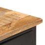 Sideboard 110x30x65 cm Solid Rough Mango Wood and Steel Image 6