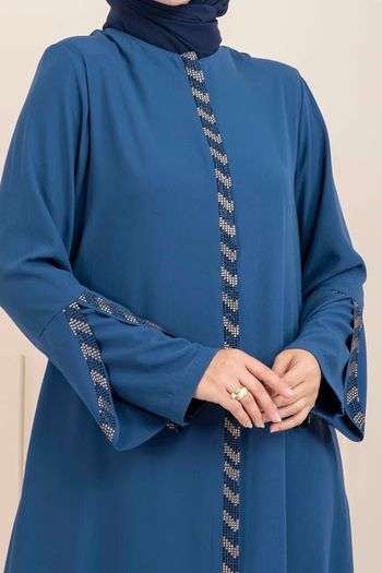 Brand New Women's Abaya Open Cut Long Sleeve Floor-Length Zipper