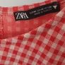 Zara red gingham dress with ruching detail Image 2