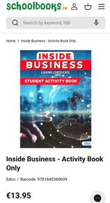 Inside Business activity book leaving certificate
