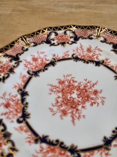 Vintage Royal Crown Derby Scalloped Plate