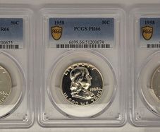USA United States Silver Proof Franklin Half Dollar PCGS PR66