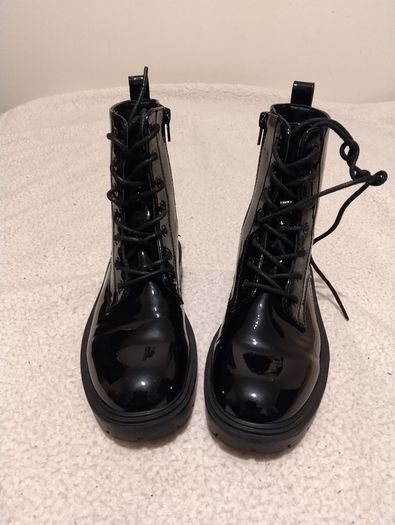 Black Patent Ankle Boots