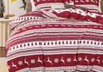 Christmas Duvet Cover Double - Reversible Snowflake Quilt Cover Set with 2 Pillowcases, Nordic Red Bedding Set with Zipper Closure MULTIPLE COLOURS AVAILABLE (FREE POSTAGE)