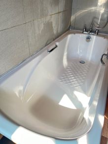 Bath with taps - shower head