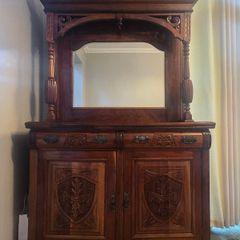 Arts and Crafts mirror-back sideboard, c. 1890