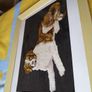 Vintage Needle Point Dog Framed Picture Image 3