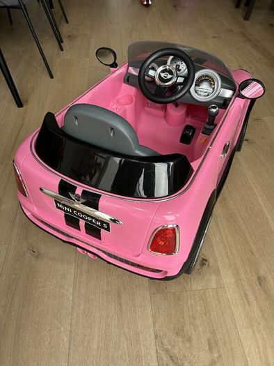 Electric Pink Mini Cooper Ride-On Car 6V