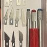 Vintage 11 replaceable knives Wood Carving Knifes Tools Chisel Woodworking Cutter Hand Tool Set Sculptural Image 2
