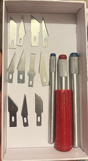 Vintage 11 replaceable knives Wood Carving Knifes Tools Chisel Woodworking Cutter Hand Tool Set Sculptural