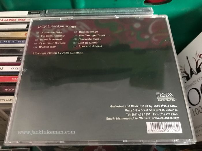Jack L - broken songs      CD