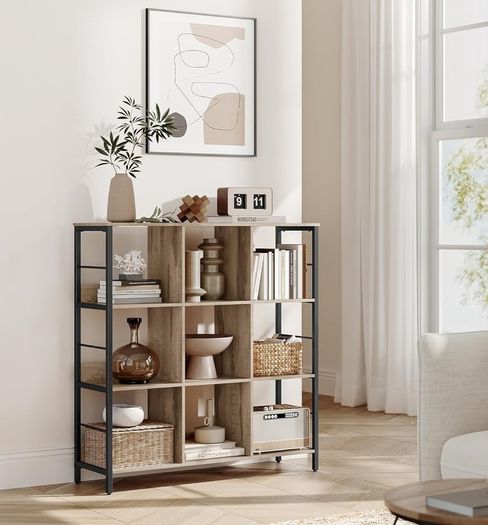 New 3 Tier Ladder Shelf Bookcase (Camel Brown) FREE P&P