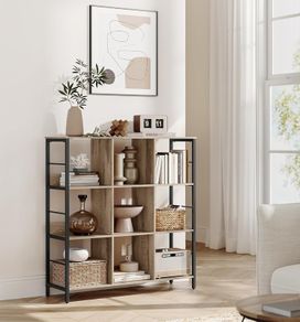 New 3 Tier Ladder Shelf Bookcase (Camel Brown) FREE P&P