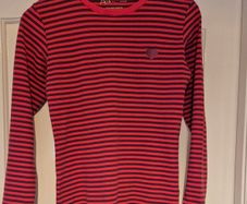 Alba ladies long striped sleeve top