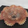 Vintage Carnival Glass Marigold Lustre 3 Footed Bowl Image 2