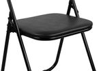 Folding Chair Padded Paris Faux Leather Chair Home Office Dining (FREE POSTAGE)