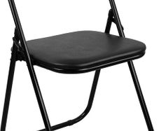 Folding Chair Padded Paris Faux Leather Chair Home Office Dining (FREE POSTAGE)