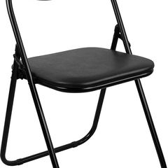 Folding Chair Padded Paris Faux Leather Chair Home Office Dining (FREE POSTAGE)