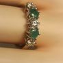 18ct Gold Vintage Diamond and Sapphire 5 Stone Ring Image 7