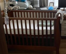 Mia Cotbed, wardrobe and chest of drawers + Clevamama mattress