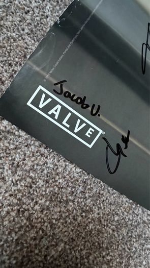 Signed PORTAL 2 Valve Development Team Poster