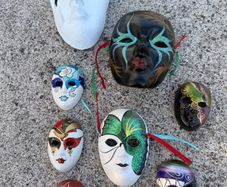 Decorative Venetian Style Wall Mask Collection Job Lot of 8 Pre-Owned Display Masks