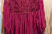 Red lace backless mini dress (free postage)