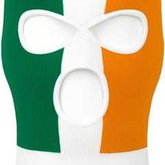 Irish Balaclava Ireland Flag, Tri-Colour Striped Face Mask, Breathable, Stretch Fit for Winter, Festivals & Urban Style, Green White Orange, Band Merch