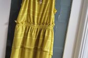WHISTLES Lime frill tassle strap midi dress Sz M (Fit 12-14UK) - Rrp 195 (New)