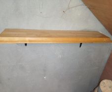 Wooden shelves