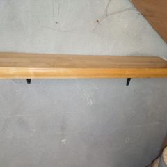 Wooden shelves
