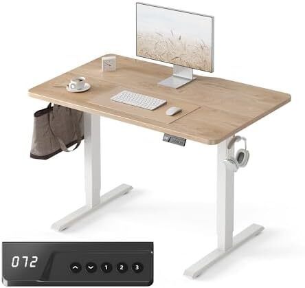 Electric Standing Desk For Gaming 100 x 60 cm Heigh Adjustable Stand up Table