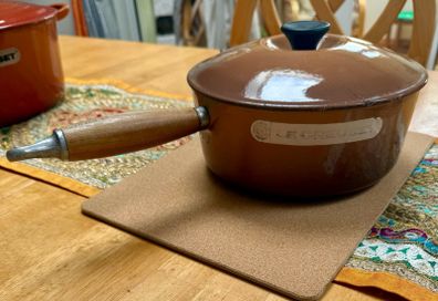 Le Creuset Cast Iron Saucepan with Wooden Handle 22cm
