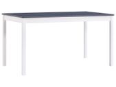 Dining Table White and Grey 140x70x73 cm Pinewood